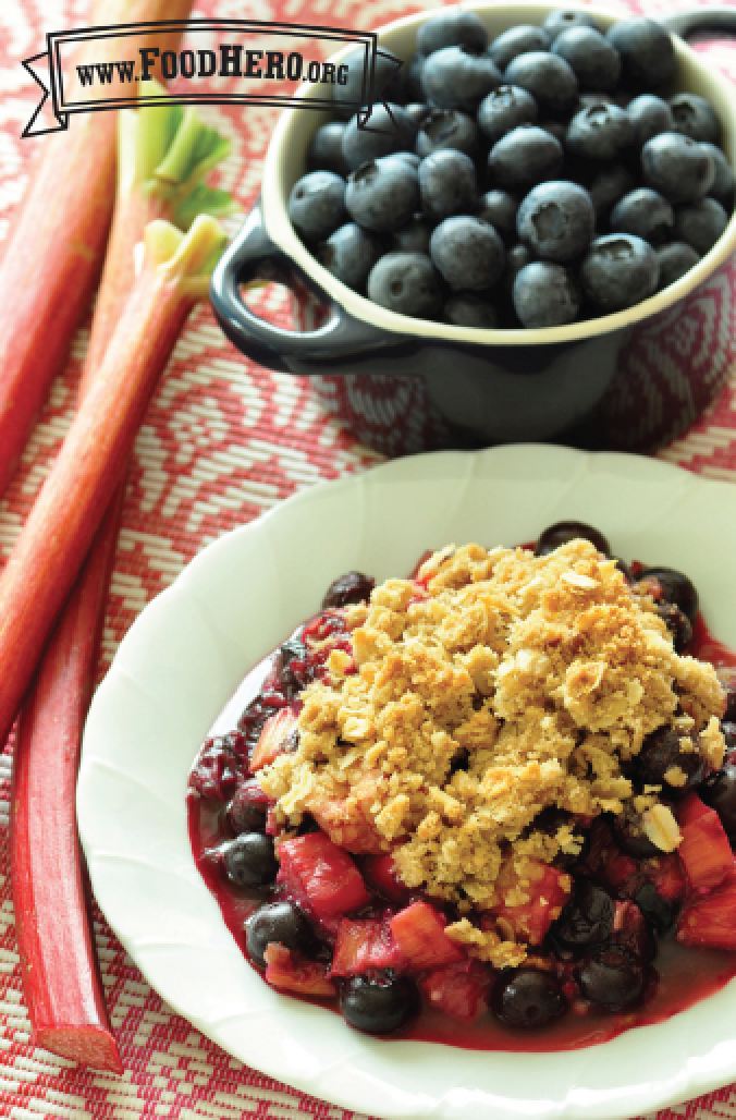 Rhubarb Blueberry Crisp